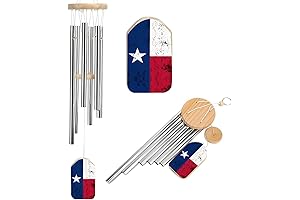 Retro Texas Flag Memorial Wind Chimes