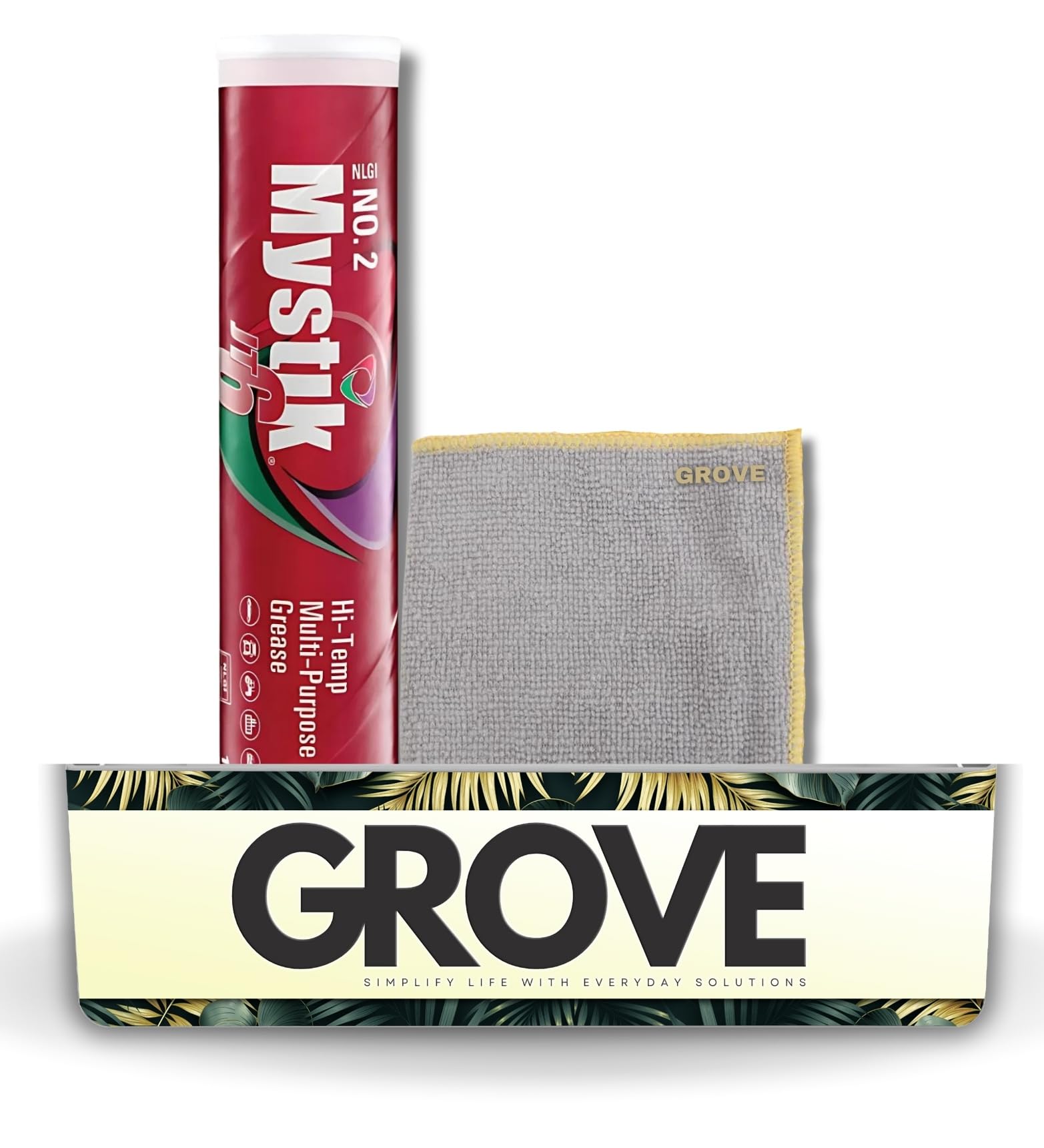 GROVEMystik Hi-Temp Grease Tube Bundle - High Temp Wheel Bearing Grease - Red Grease Tube - Hi Temp Grease for Industrial, Mining & Construction - Tube Grease with Superior Protection - 14 oz