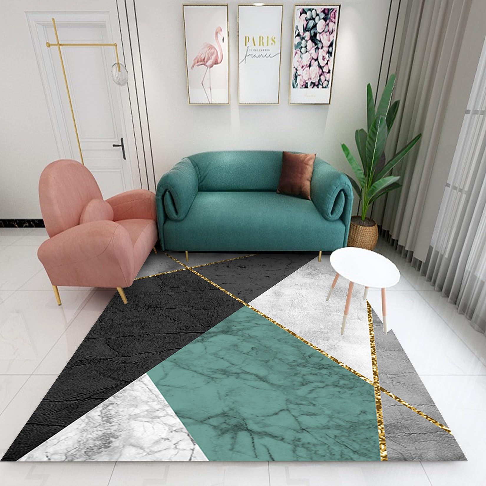 Dywaniki Wąskie 110 x 320 cm Mocny, Zmywalny I Lekki Nowoczesny Długi Dywan Do Wnętrz Antypoślizgowa, Chłonna Do Wejścia Przez Drzwi Wejściowe, D