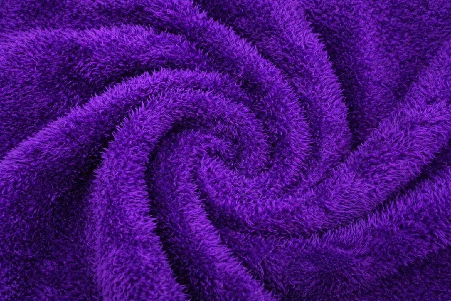 Crs Fur Fabrics Purple Curly Teddy Faux Fur Fabric Material 1/2Mtr - 150Cm X 50Cm