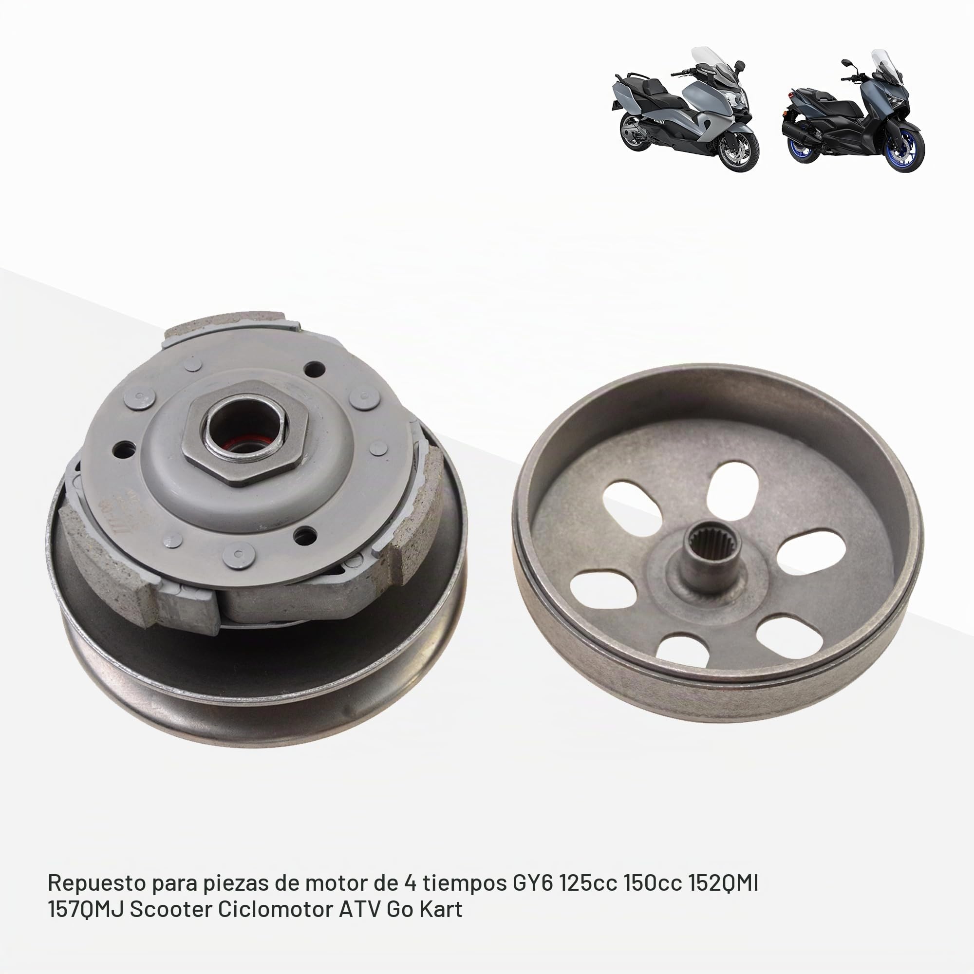 GOOFIT Completo d'Assy Embrague reemplazo para GY6 125cc 150cc Piezas del Motor de Moto ciclomotor ATV Go Kart