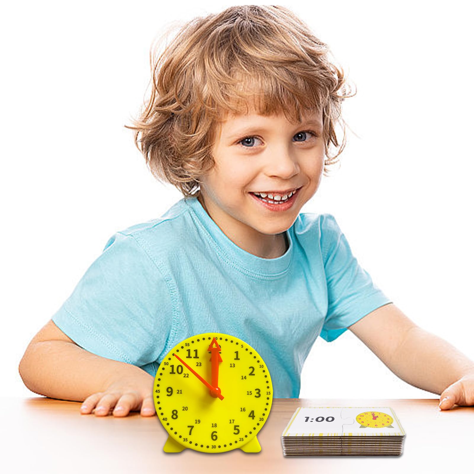 Orologio Educativo per Bambini, con Lancette Ore e Minuti, Didattico per Imparare