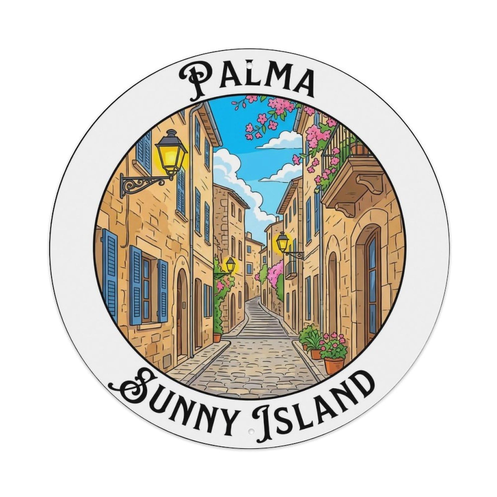 Vintage Travel Palma Spain Being Metal Tin Sign
