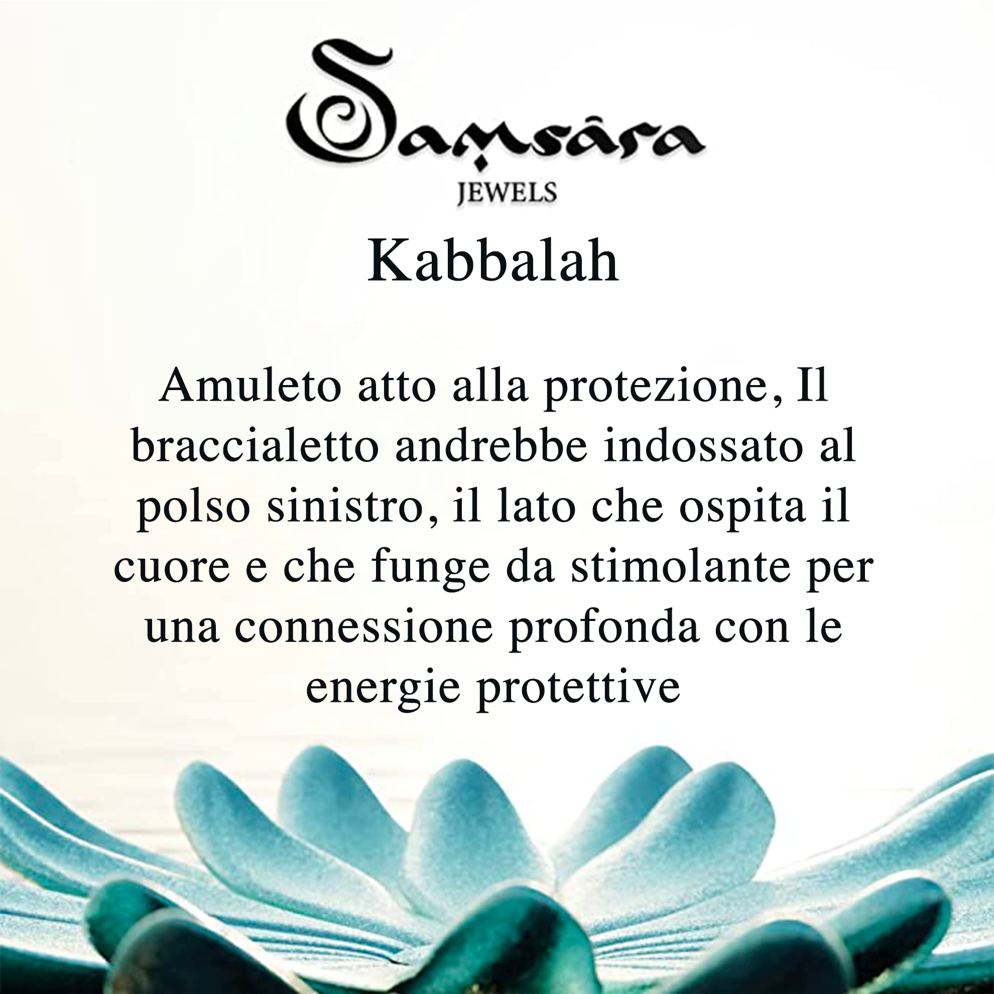 Samsara Kabbalah Bracciale della Fortuna contro il Malocchio - Gioiello Mistico Artigianale in Corda Cerata Regolabile