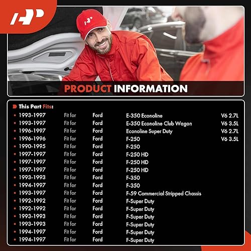 Miniatura 2 de A-Premium Compresor de aire acondicionado con embrague compatible con Ford F-250 1990-1996, F-350 1993-1997, F-Super Duty y más