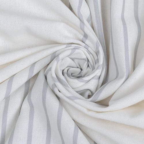 Miniatura 2 de TOPSMCHER Cortinas de ducha bohemias para baño, cortinas de ducha de lino gris con borlas, cortinas de ducha de lino gris, 72 pulgadas