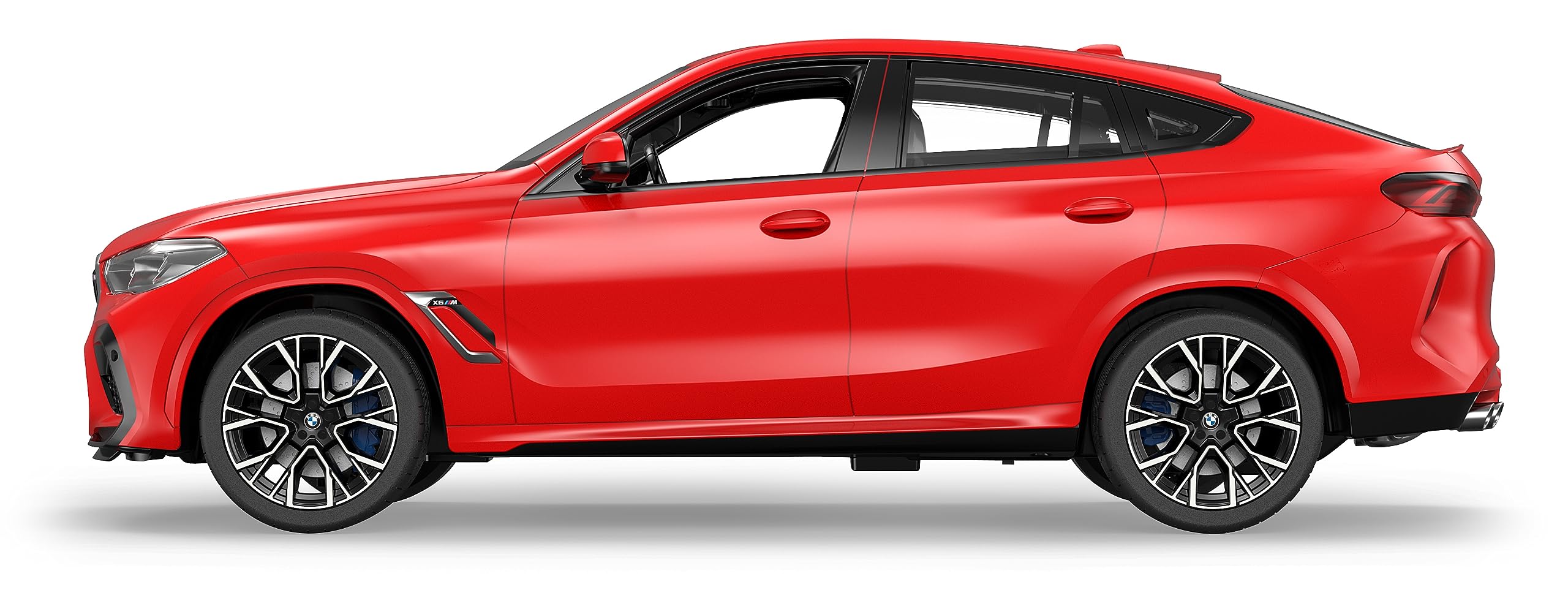 JAMARA BMW X6 M 1:14 2,4 GHz – przezroczysta szyba przednia, światło LED, samochód RC, czerwony