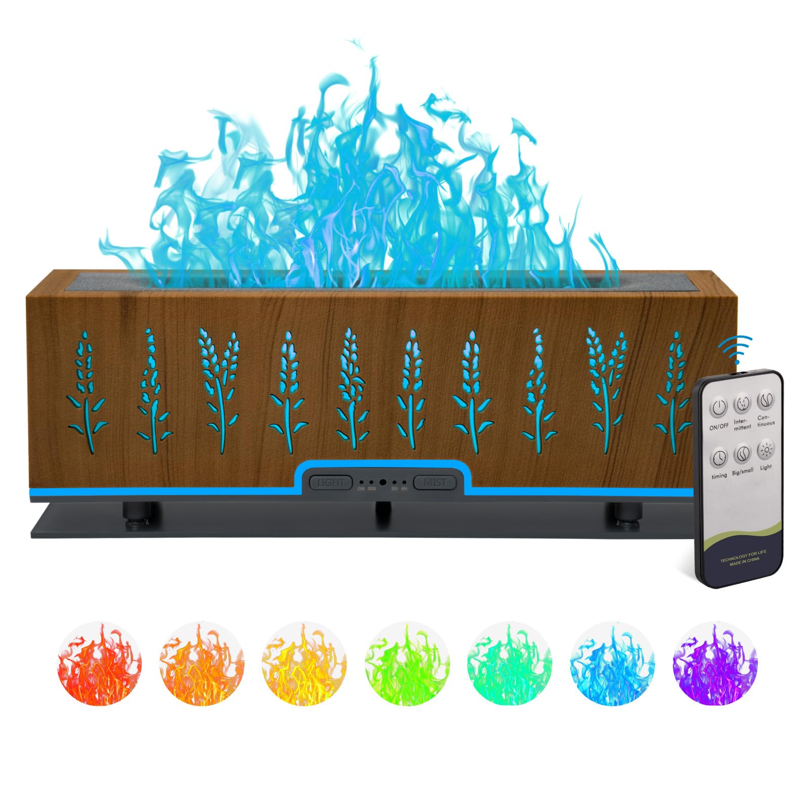 Amazon.com: WENPHONE Colorful Essential Oil Diffuser, Flame Oil ...