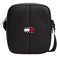 Tommy Jeans Uomo Borsa a Tracolla Daily Reporter con Zip, Nero (Black)