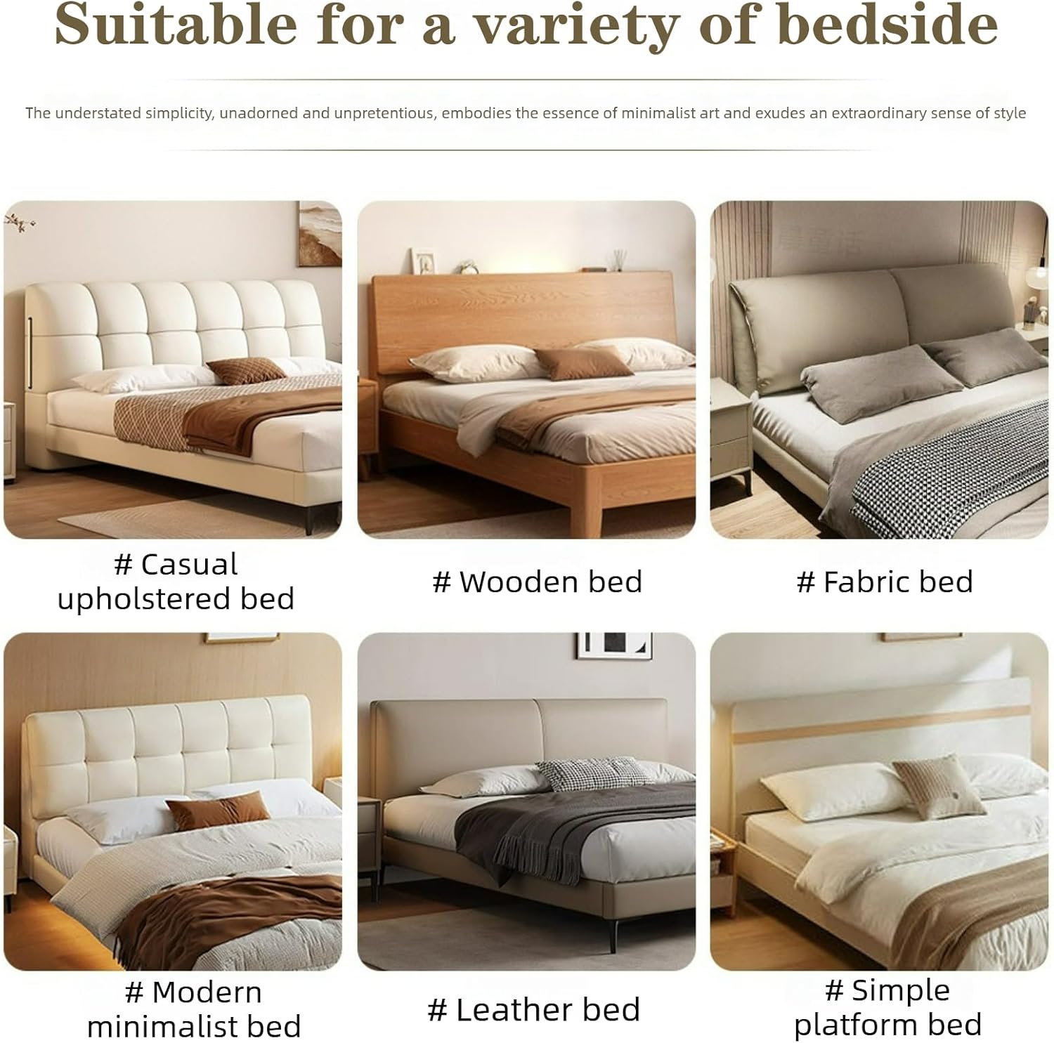 CAMZ Stretch Headboard Covers for Full Queen King Size, Thickened Bed Headboard Slipcover Anti Slip Headboard Dustproof Protector Cover (Coffee,Queen:140-160cm/56-63'')