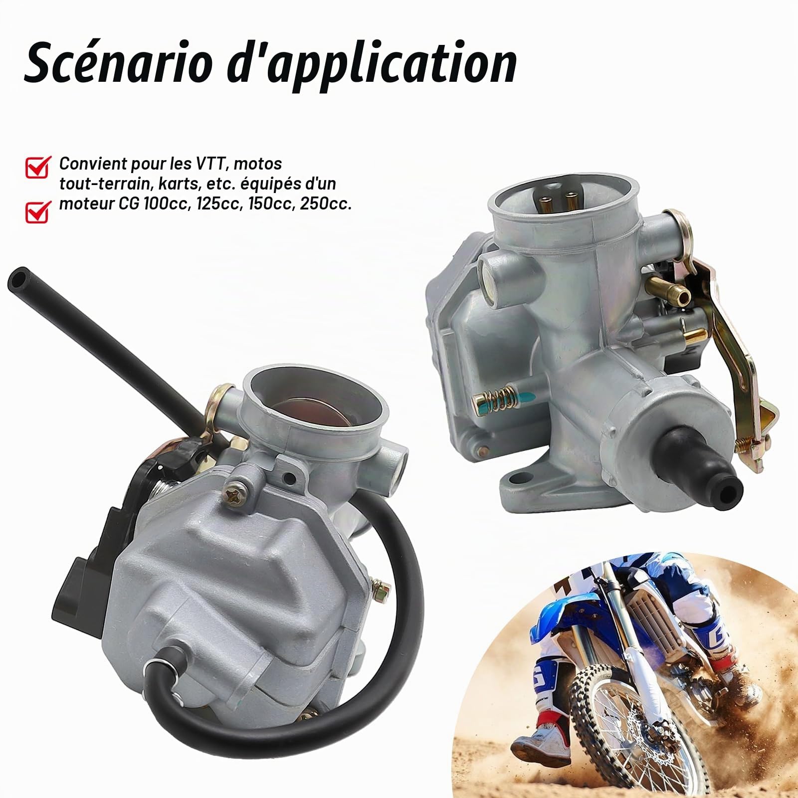 Carburateur PZ27 pour moteur 4 temps ATC185 ATC200 XL125S XL185S XR100 CB125 CM185 4 temps 100cc 125cc 150cc 200cc Pit Bike
