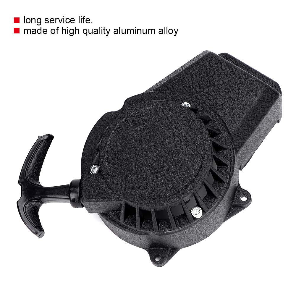 Avviamento a Strappo Minimoto, Avviamento a Strappo Mini Quad in Alluminio Universale Accensione a Strappo per Bici Cross Nero per Moto T2 Dirt Bike Minimoto