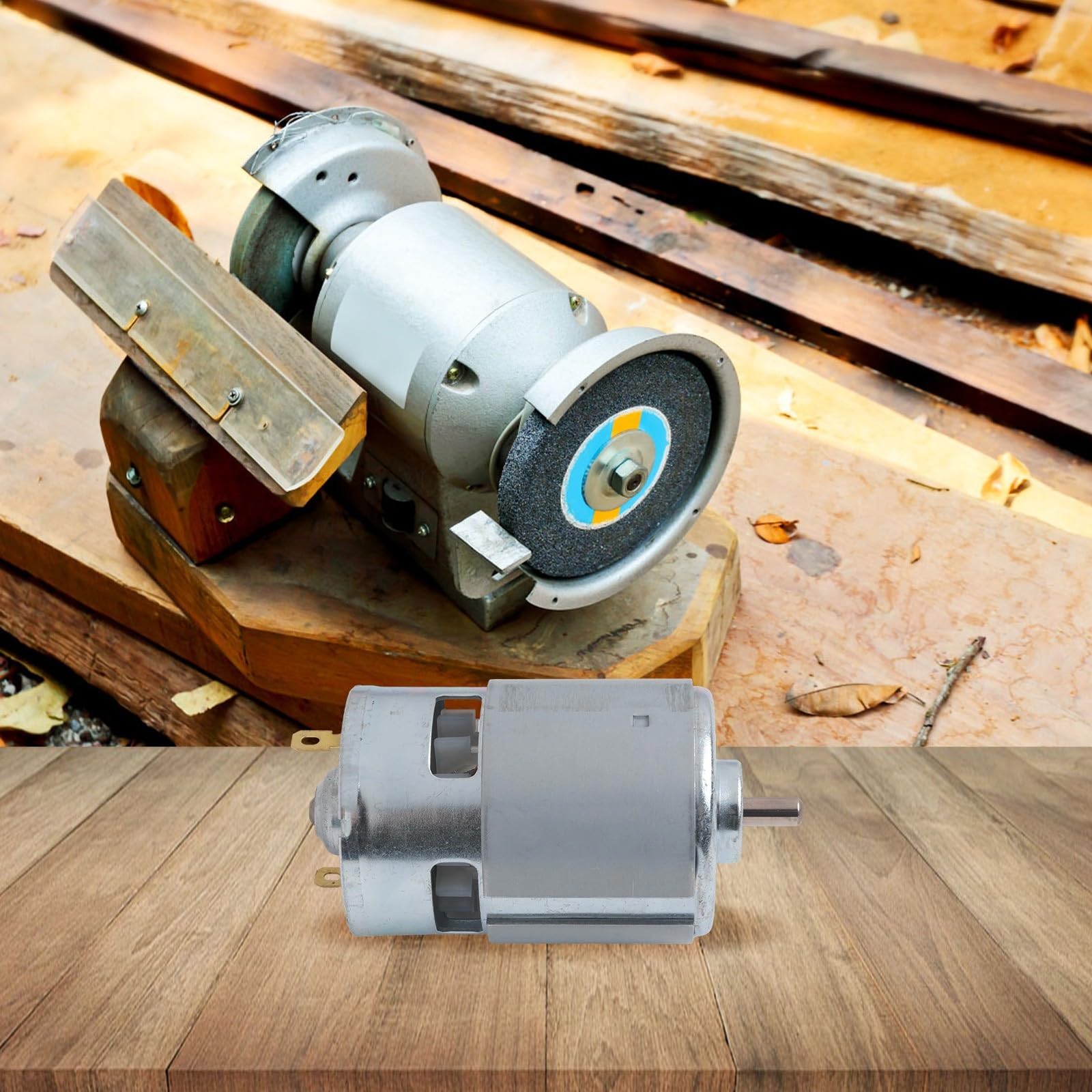 21V RS755 Motor für Unterlegscheibe und Elektro-Rasenmäher, D-förmiger Schaft, kompatibel mit Lithium-Batterie-Grasschneider