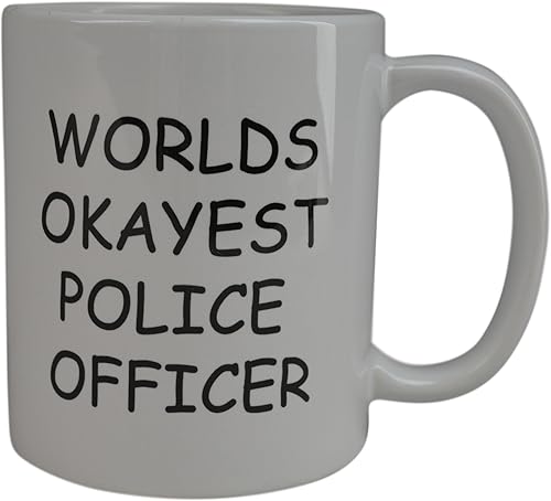Miniatura 2 de Rogue River Tactical Divertida taza de café Wolds Okayest Police Officer Novelty Cup Gran idea de regalo para oficina, mordaza de elefante blanco,