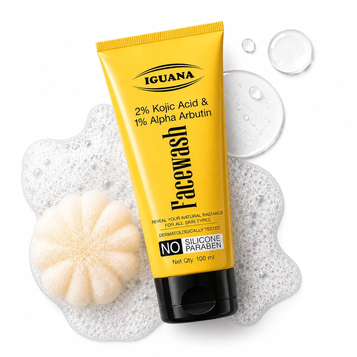 Iguana Face Wash – Skin Brightening, Dark Spot Removal, Pigmentation Control, Deep Cleansing & Glow Enhancing Face Cleanser for All Skin Types