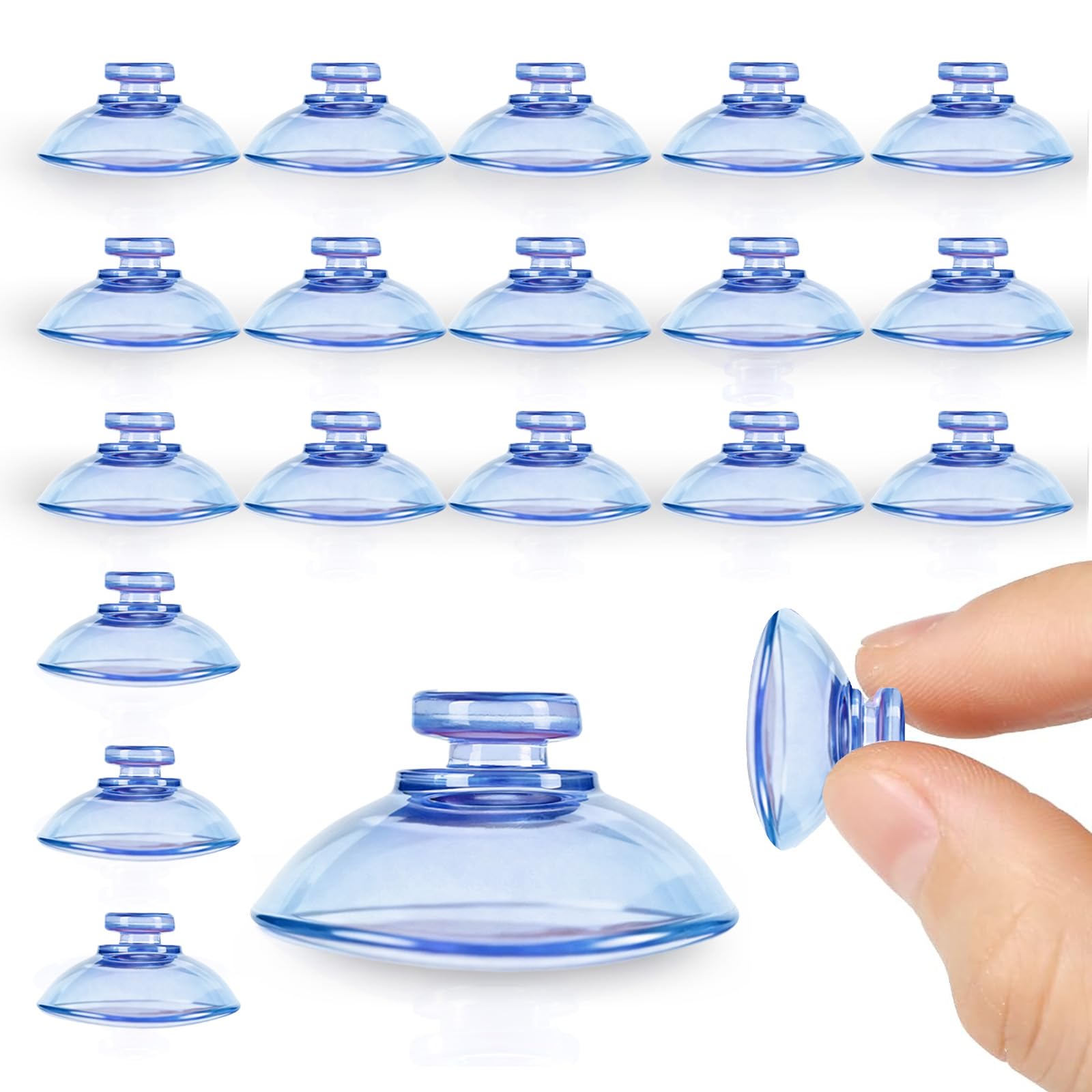 25pcs Ventose in Plastica Trasparente,Ventosa per vetro 30mm,Forte Aspirazione, Impermeabile, Riutilizzabile,per Decorazione e Organizzazione Della Casa, Finestre,Bagno, Scrivania