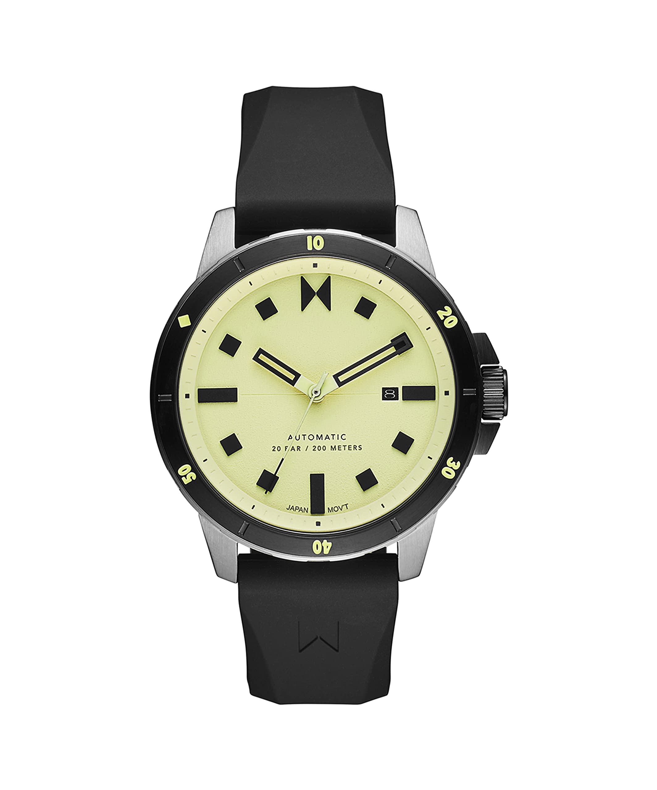 MVMT Silicone Men Minimal Sport Automatic Analog Watch, Yellow Dial, Green Band (B0C2NKVLPV) Amazon Price History, Amazon Price Tracker