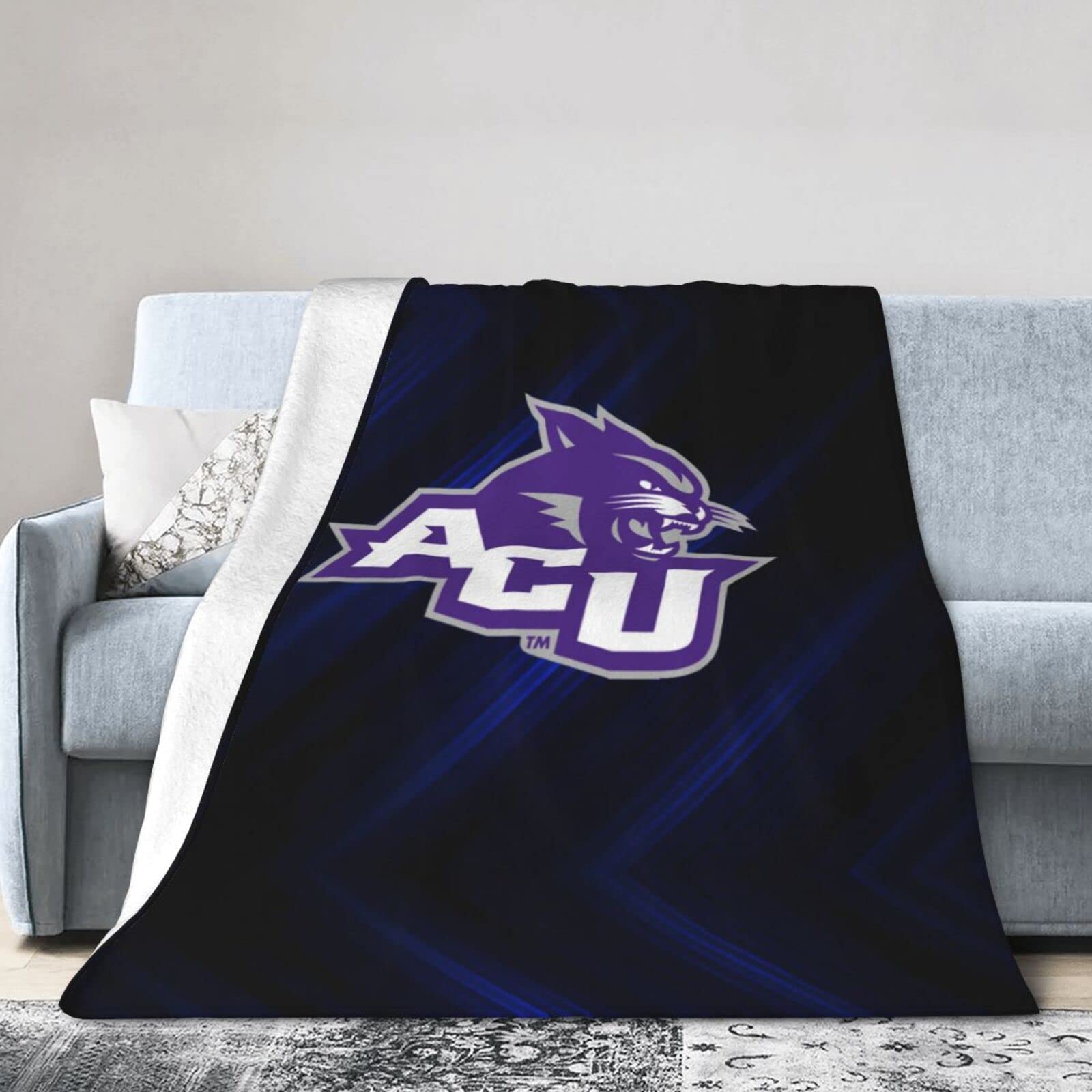 Abilene Christian University Fleece Blanket, Very Soft Microfiber Flannel Blanket for Couch Warm and Cozy for All Seasons
