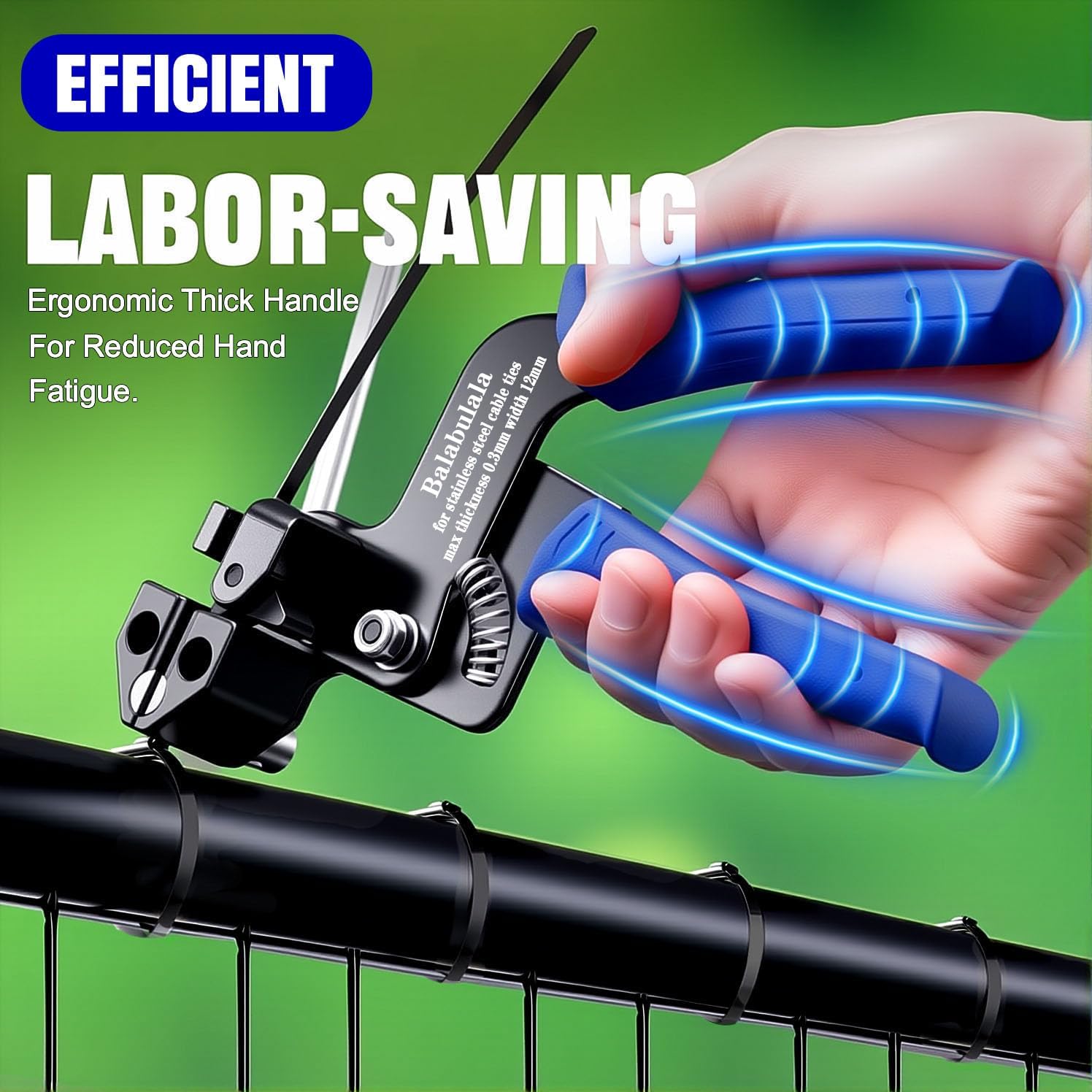 Stainless Steel Cable Tie Gun Kit, 150pcs Black Metal Zip Ties (8" 11.8" 15.8"), Self-Locking, UV & Corrosion Resistant Stainless Zip Ties, for Fence, Exhaust Pipe, Chicken Coop, Farm Use