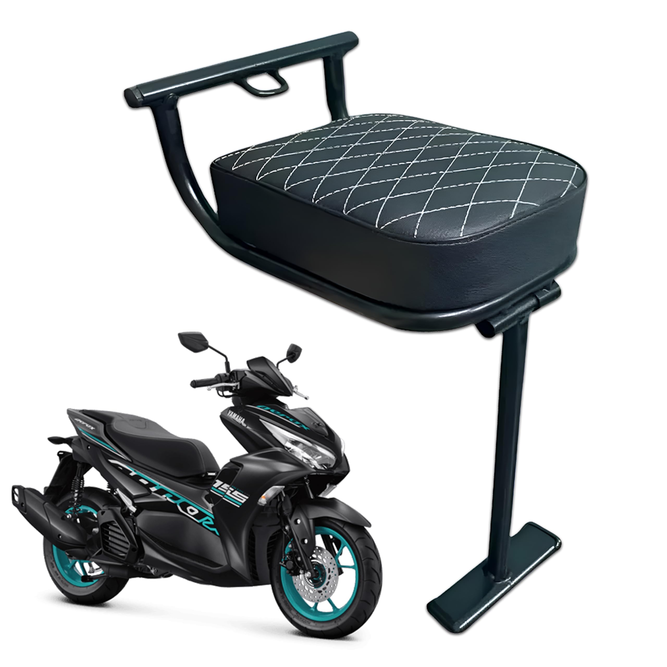 MIKANIX Baby Seat for Scooty | Foldable | Safety & Comfort Ride Compatible with Aerox 155-image-6
