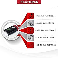 Vista 5 de Luz Recargable para Casco Duro - Luz para Casco de Soldadura, Linterna para Casco de Bomberos Casco de Fuego y Capucha de Soldadura con Accesorios