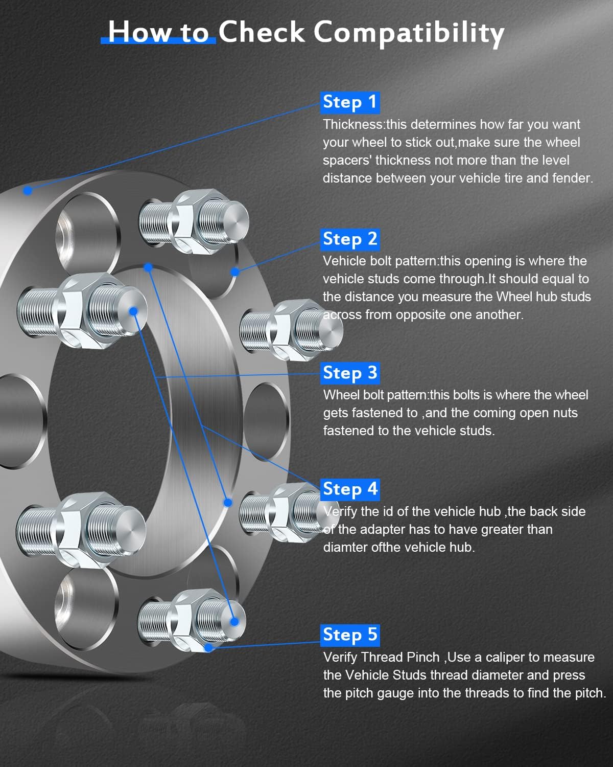 ECCPP 2PCS 6x5.5 to 6x5.5 Wheel Spacers 1.5 inch 6x139.7mm for 1997-2014 for Chevrolet Express 1500| 1999-2018 for Chevrolet Silverado 1500| 1995-2014 for Chevrolet Tahoe