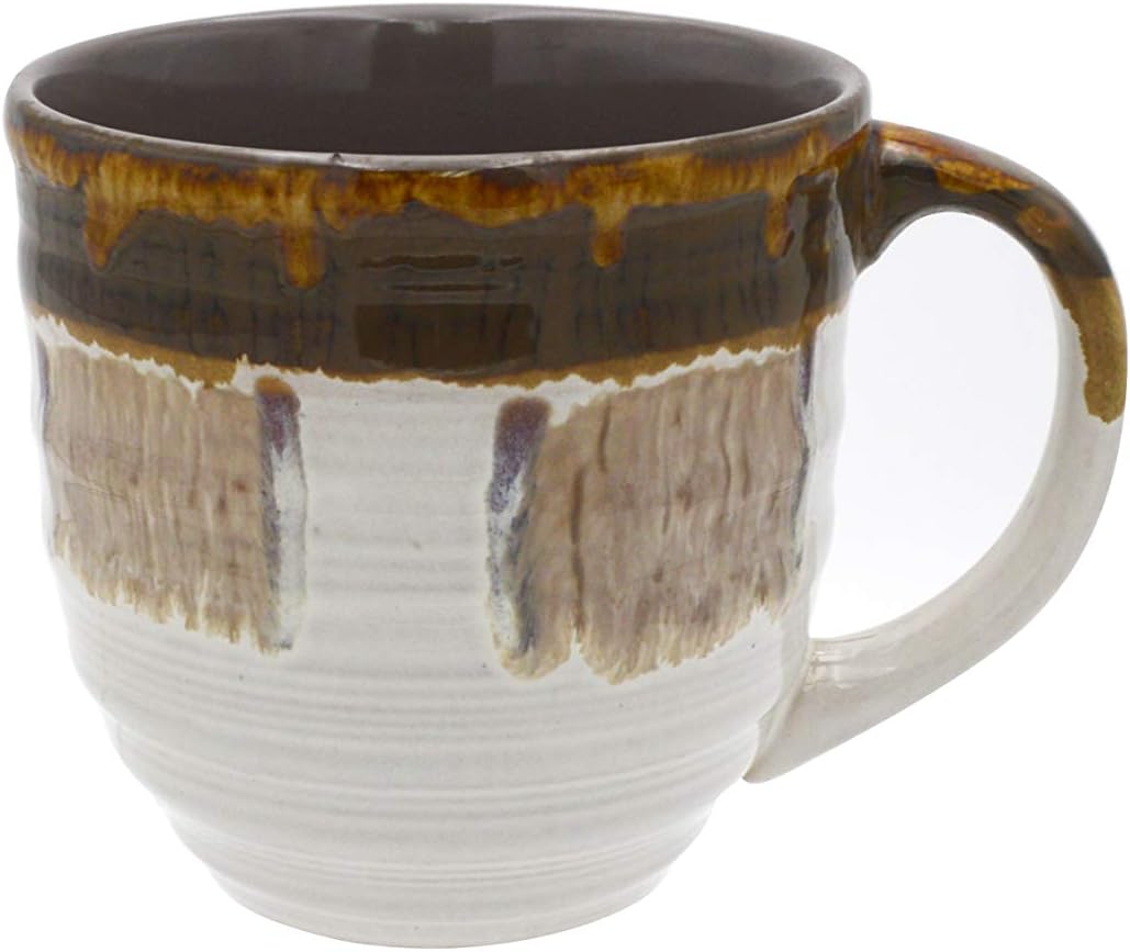 Large Coffee Mugs 20 Ounce Sets - Creative Glazed Ceramic Coffee and Tea Cups (BROWN, 2) - Best Gift for Coffee Tea Lover/Addicts