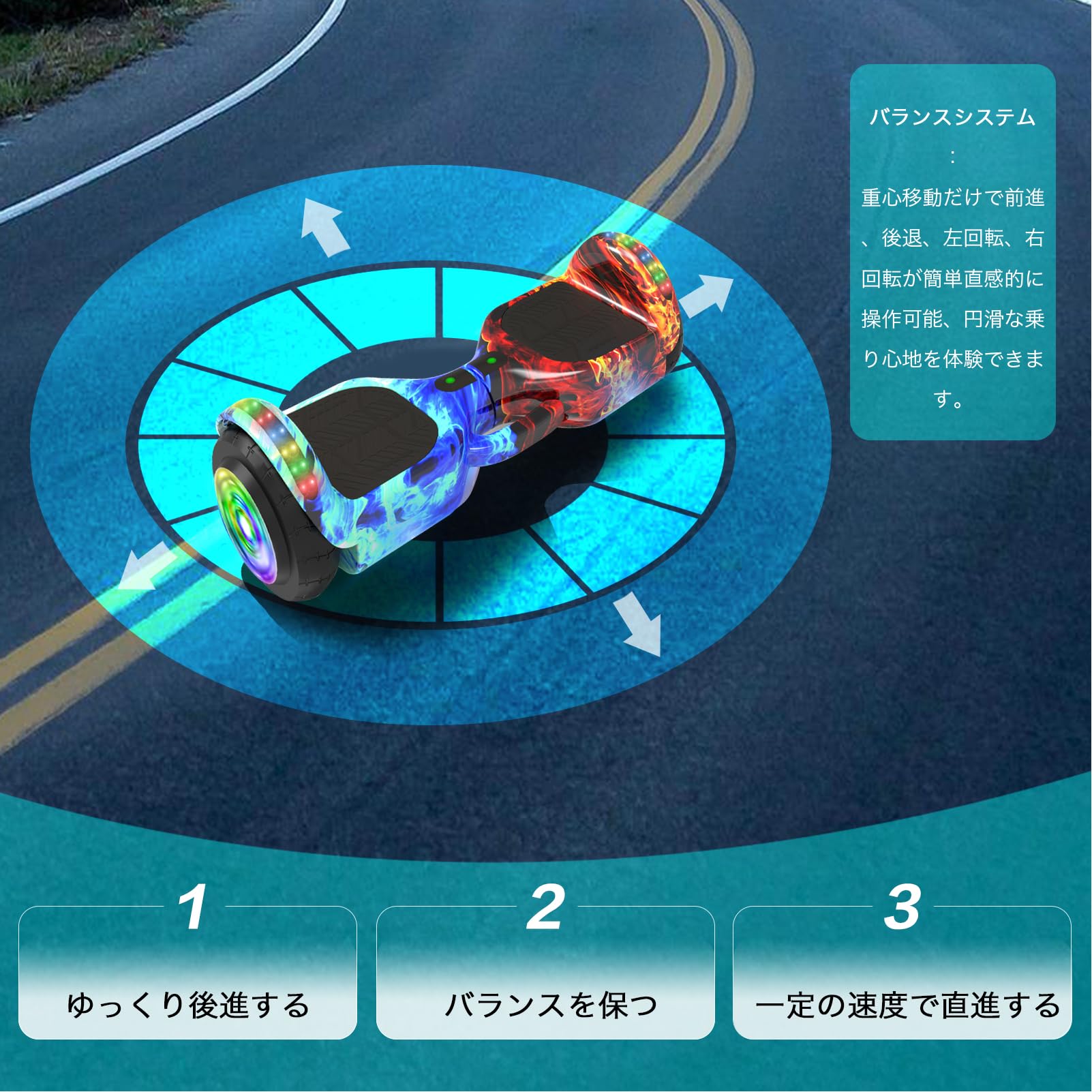 Amazon.co.jp: 電動スクーター 立ち乗り二輪車 セルフバランス