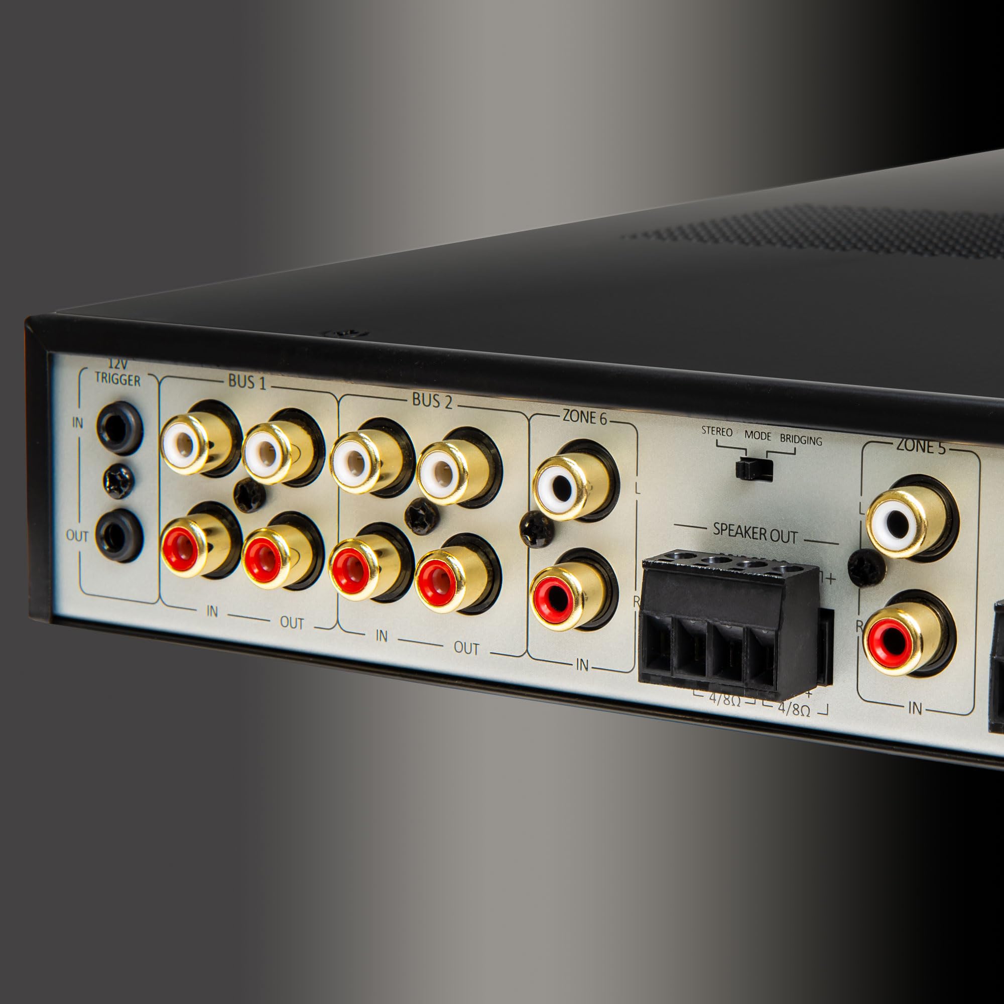 OSD Nero MX1250 DSP Matrix Amplificatore a 12 canali, sistema audio multi-room a 6 zone per tutta la casa, ingressi dual bus, equalizzatore per zona, potenza di classe D, amplificatore di