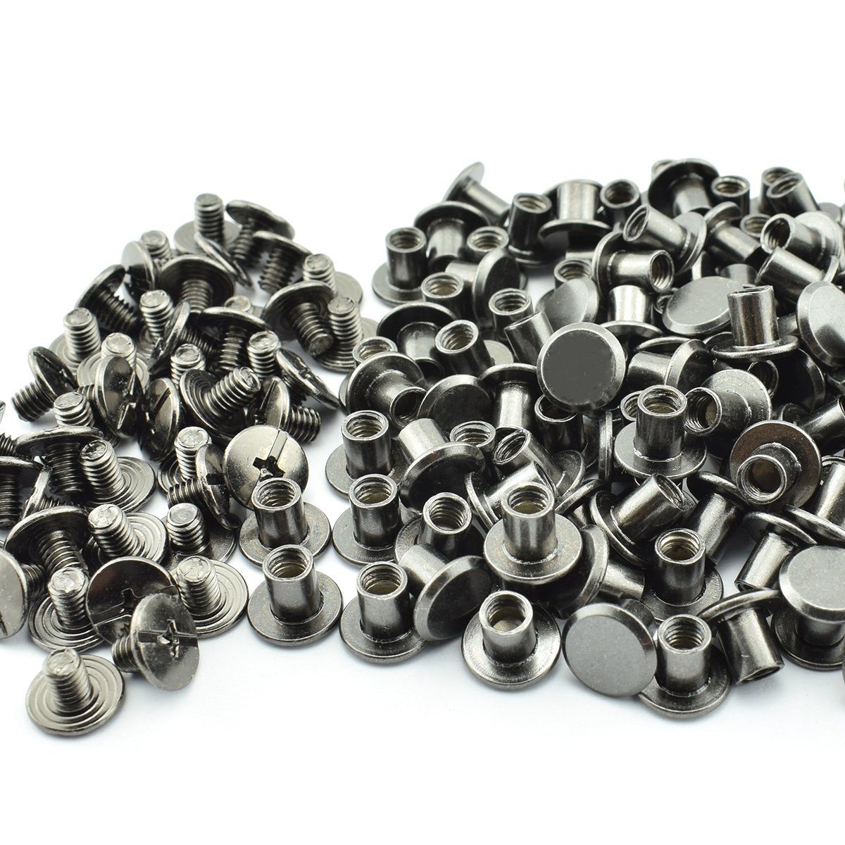 Chicago Screws - 120 Black Binding Screws for Leather Craft -5