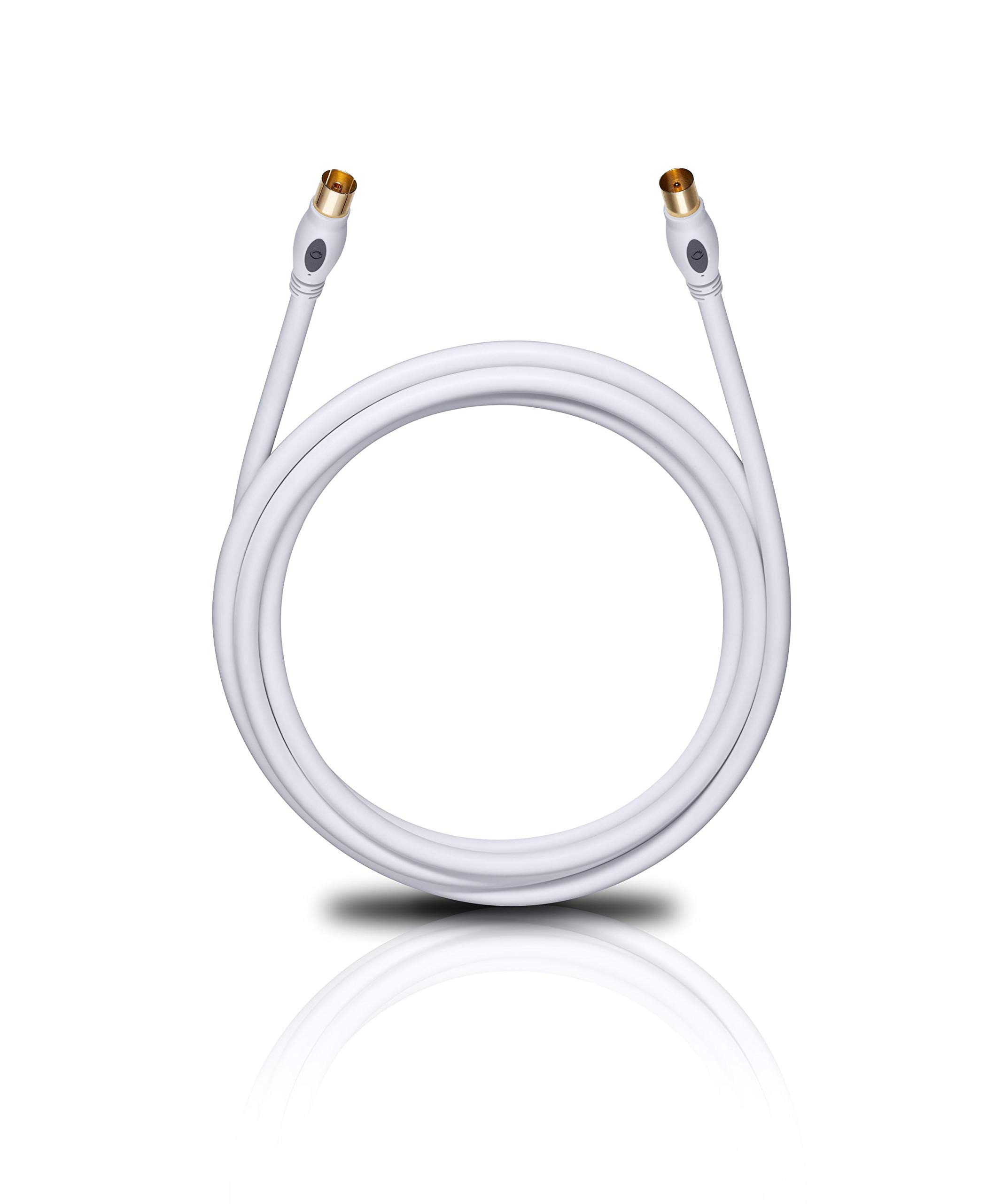 Oehlbach 2813 - Cable de antena (5.1 m, 75 ohm), color blanco