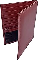 Vista 5 de Cartera de pasaporte de cuero genuino RFID, Rojo -, Cartera Rfid