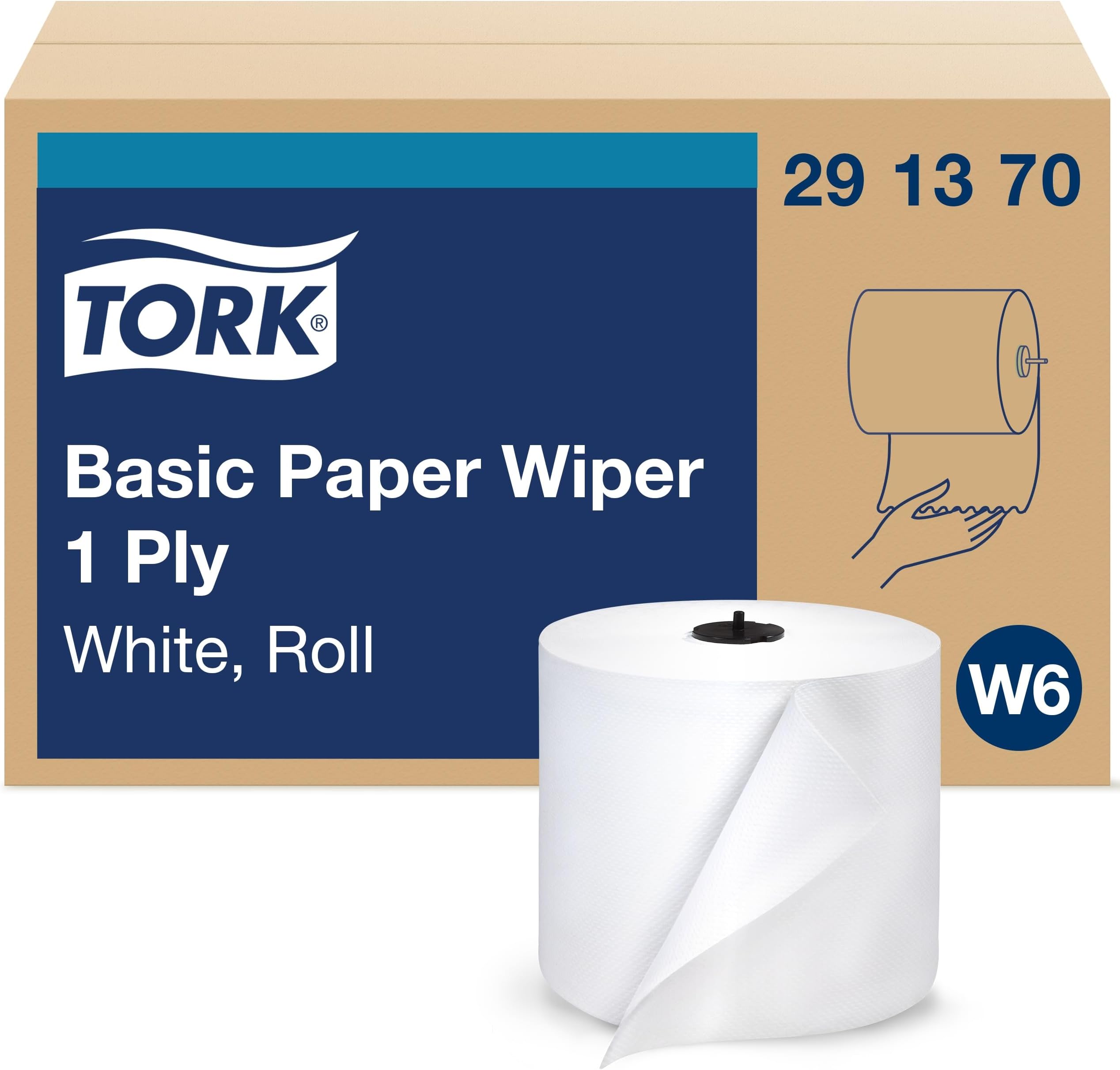 Basic Paper Wiper White W6, Roll, 4 x 1150 Sheets, 291370