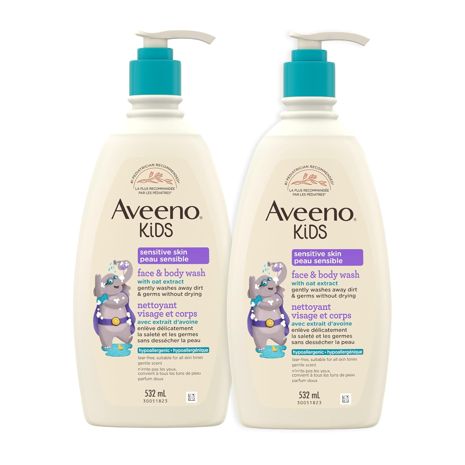Aveeno Kids Sensitive Skin Face & Body Wash + Oat Extract