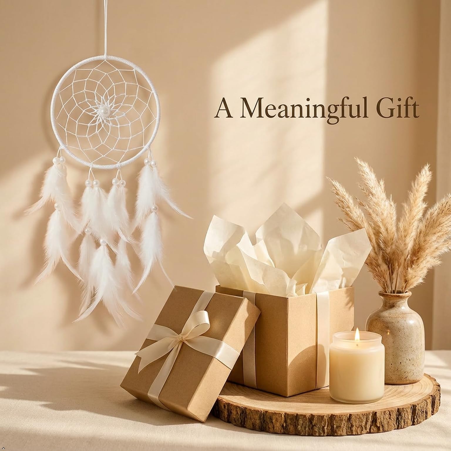 THE URBAN ARTISTIC Dreamcatchers for Car | Car Hanging Decorative Showpiece | Fine Quality Metal Ornaments | Size- 9X.5x23 Cm | White 4
