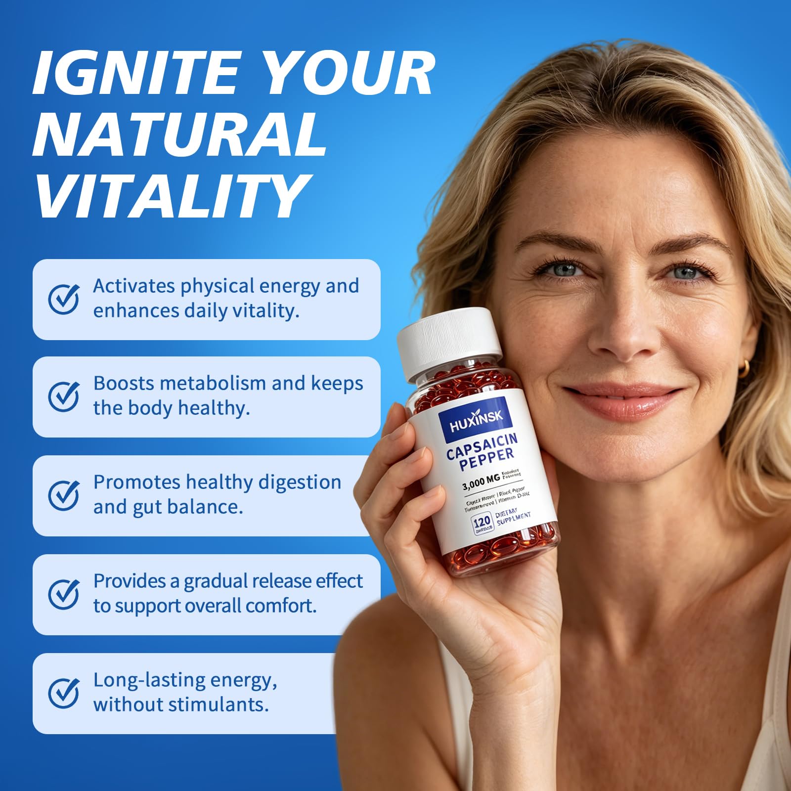 Cayenne Pepper Capsaicin Power, Support Digestive & Gut Health 120 Softgels — Amazon image 4