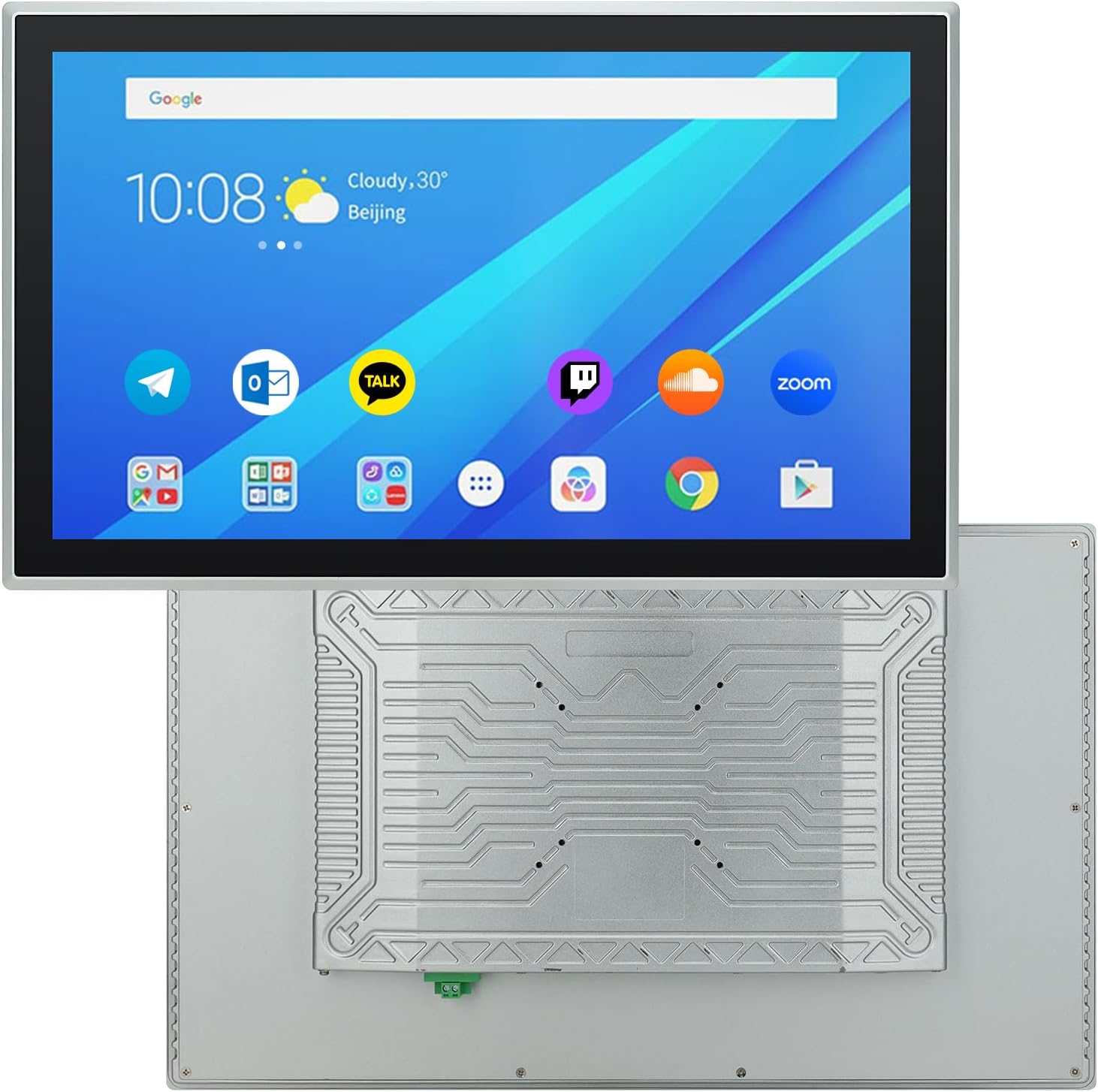 15.6 inch Android 11 Industrial Embedded Interactive Touchscreen Monitor, Capacitive Multi-Touch Tablet with Front IP65 Monitor, RAM 4G & ROM 32G, WiFi & BT, HD-MI-Out & USB Ports