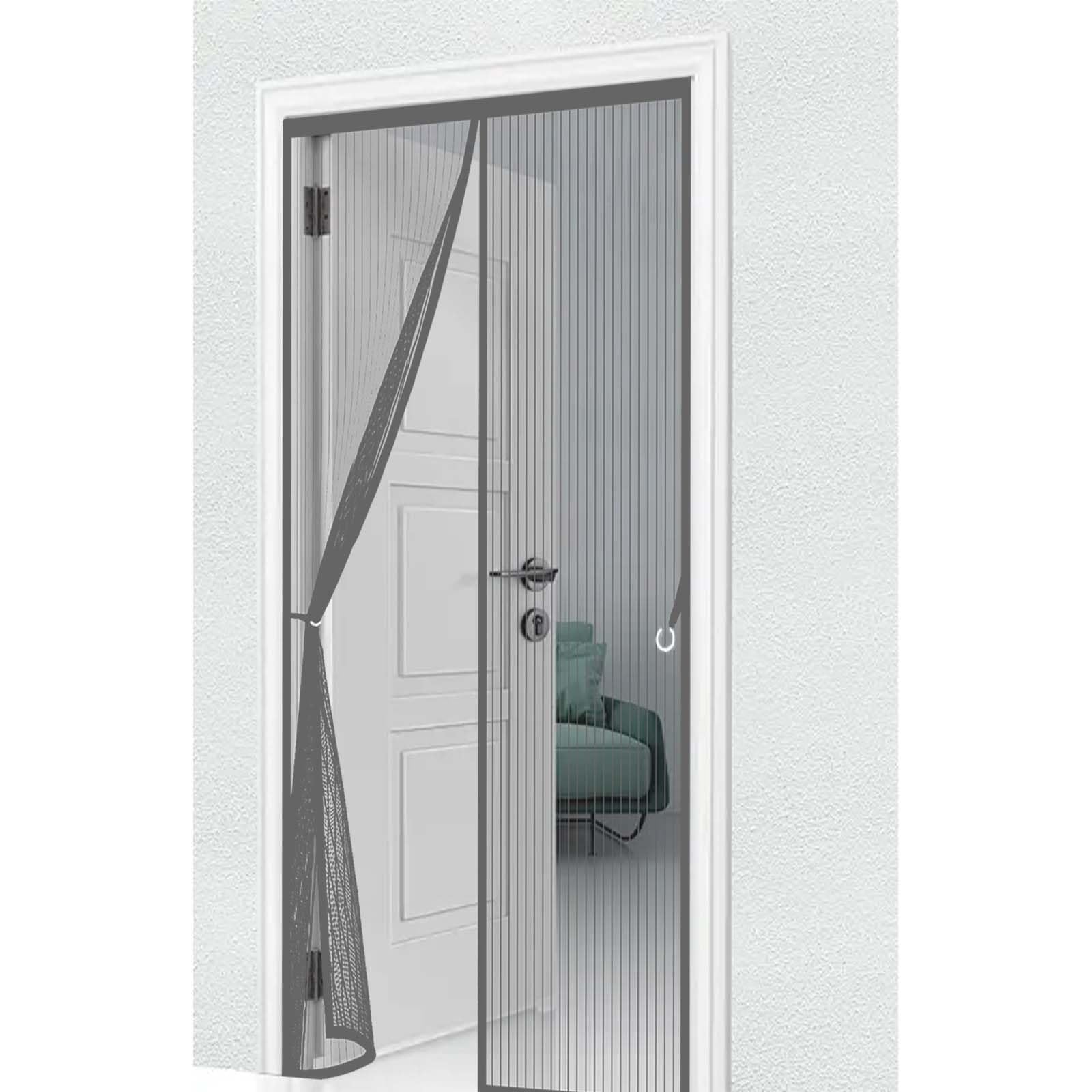 Feijdon Grey Fly Nets 130 X 216 Cm Durable, Keeps Bugs Out, Kid And Pet Friendly Anti Mosquito Fly Curtain Door Screens Nets Lets Fresh Air In, Hundreds Of Sizes,