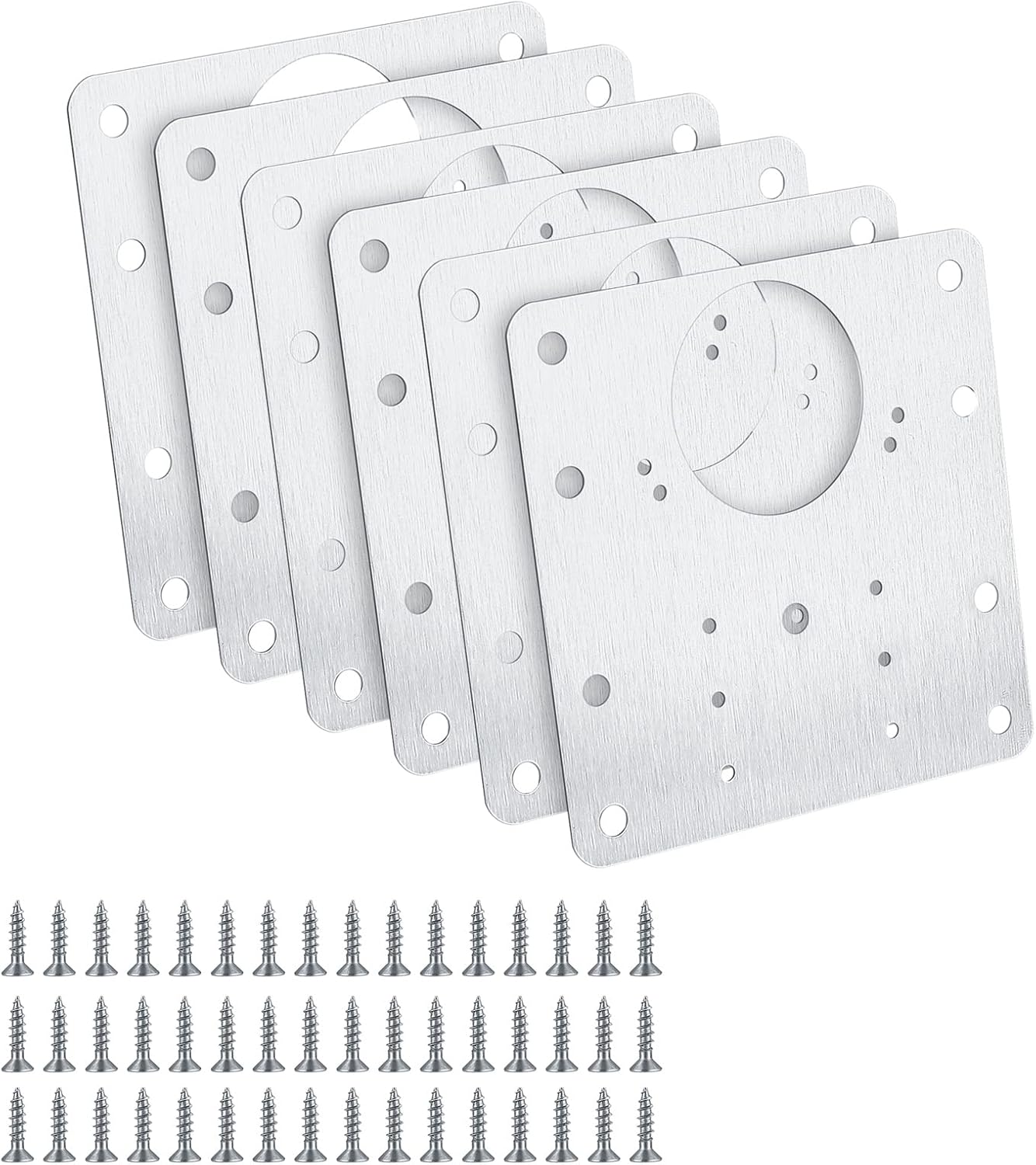 TOOINKCV Hinges Repair Plates, Stainless Steel Kitchen Door Hinge Fixing Plates