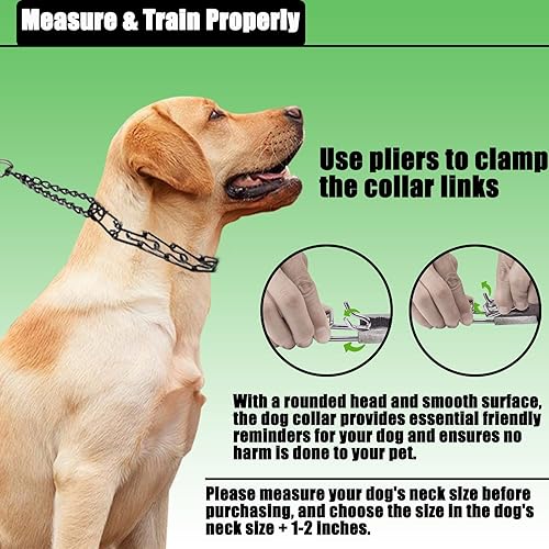 Miniatura 3 de Collar para perro de liberación rápida con tapas de goma y eslabones adicionales, collar de perro ajustable de acero inoxidable para perros