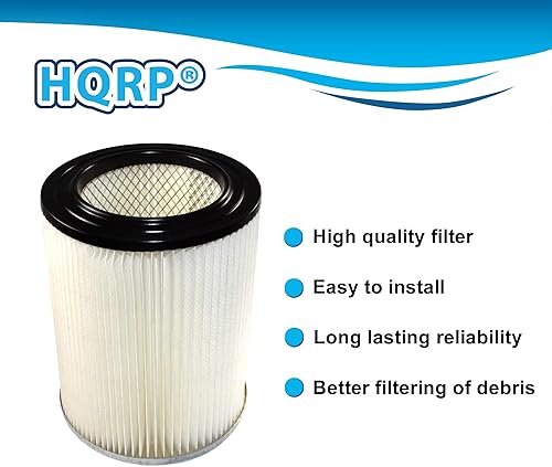 Miniatura 4 de HQRP Filtro de cartucho compatible con RIDGID VF4000 VF4000RT VF5000 VF6000 compatible con aspiradoras RIDGID húmedassecas de 5 galones y más