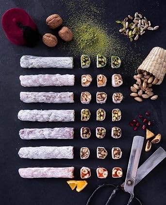Hafiz Mustafa 1864 Istanbul, Turkish Delight, Dessert Snacks, Pistachio, Hazelnut, Walnut, Fig, Orange, Pomegranate, Kiwi, Honey, Milk - Turkish Sweets Tray Gift Ideas for Birthday, Christmas