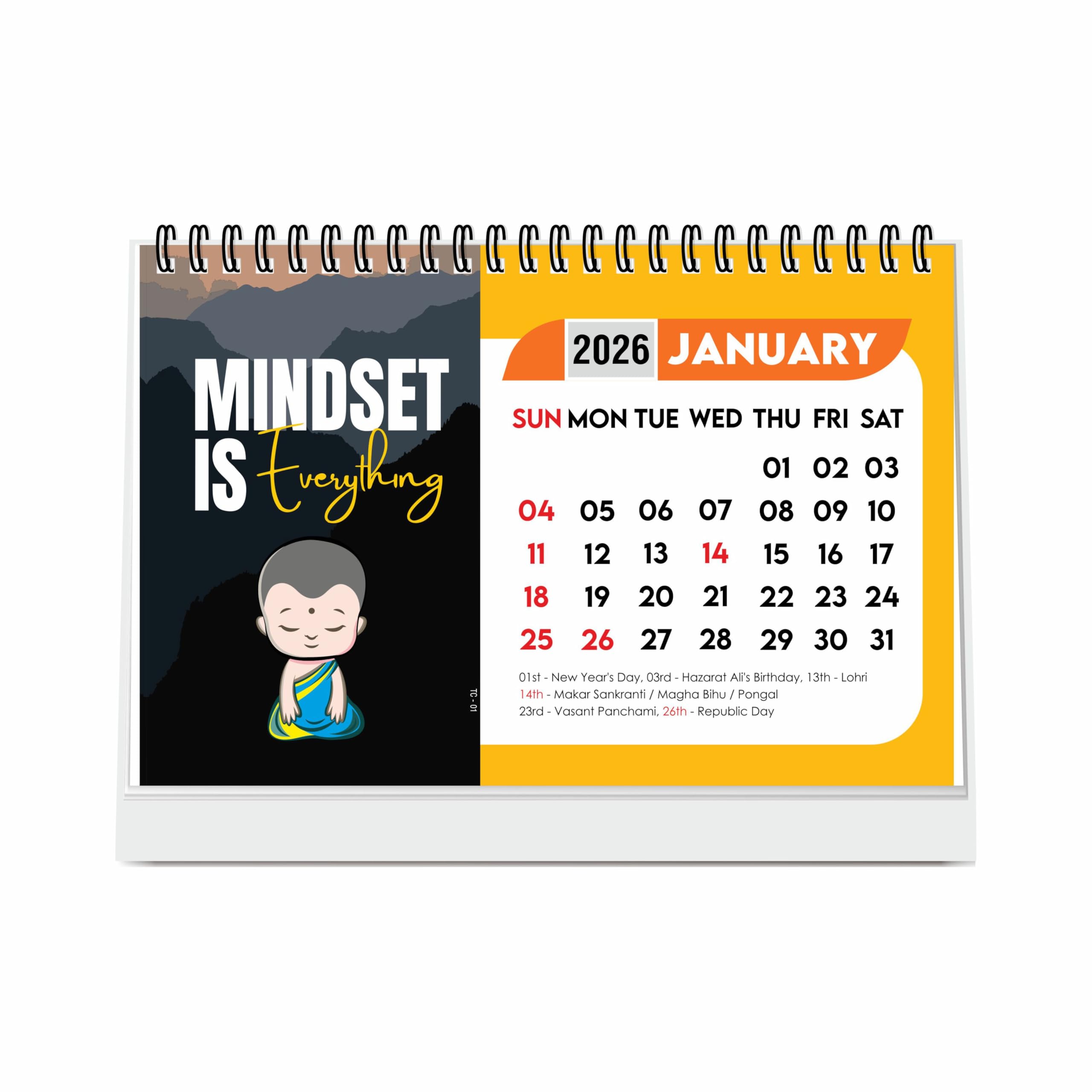 ESCAPER Mind Motivational Desk Calendar 2025 (22 x 15 cm), Table Calendar 2025, Desktop Calendar 2025, Inspirational Quotes Calendar 2025, Motivational Calendar for Desk, New Year Calendar 2025-image-22