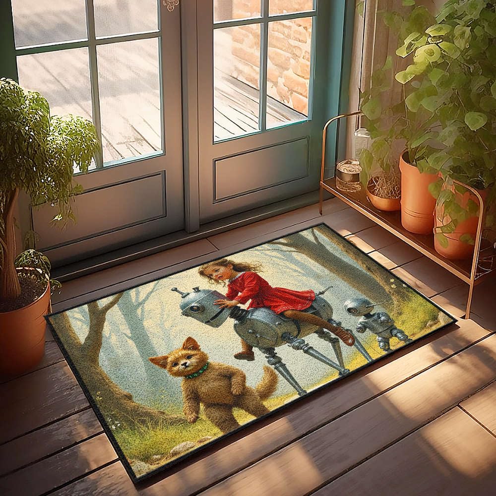 Tapis de bienvenue de ferme pour pas de porte chaleureux en automne