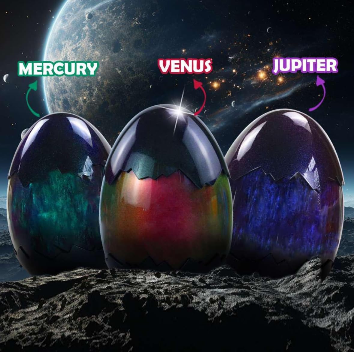 WATERELF 3Pcs Galaxy Slime Kit for Kids & Adults, Perfect for Party Favors Stress Relief Slime - Image 2