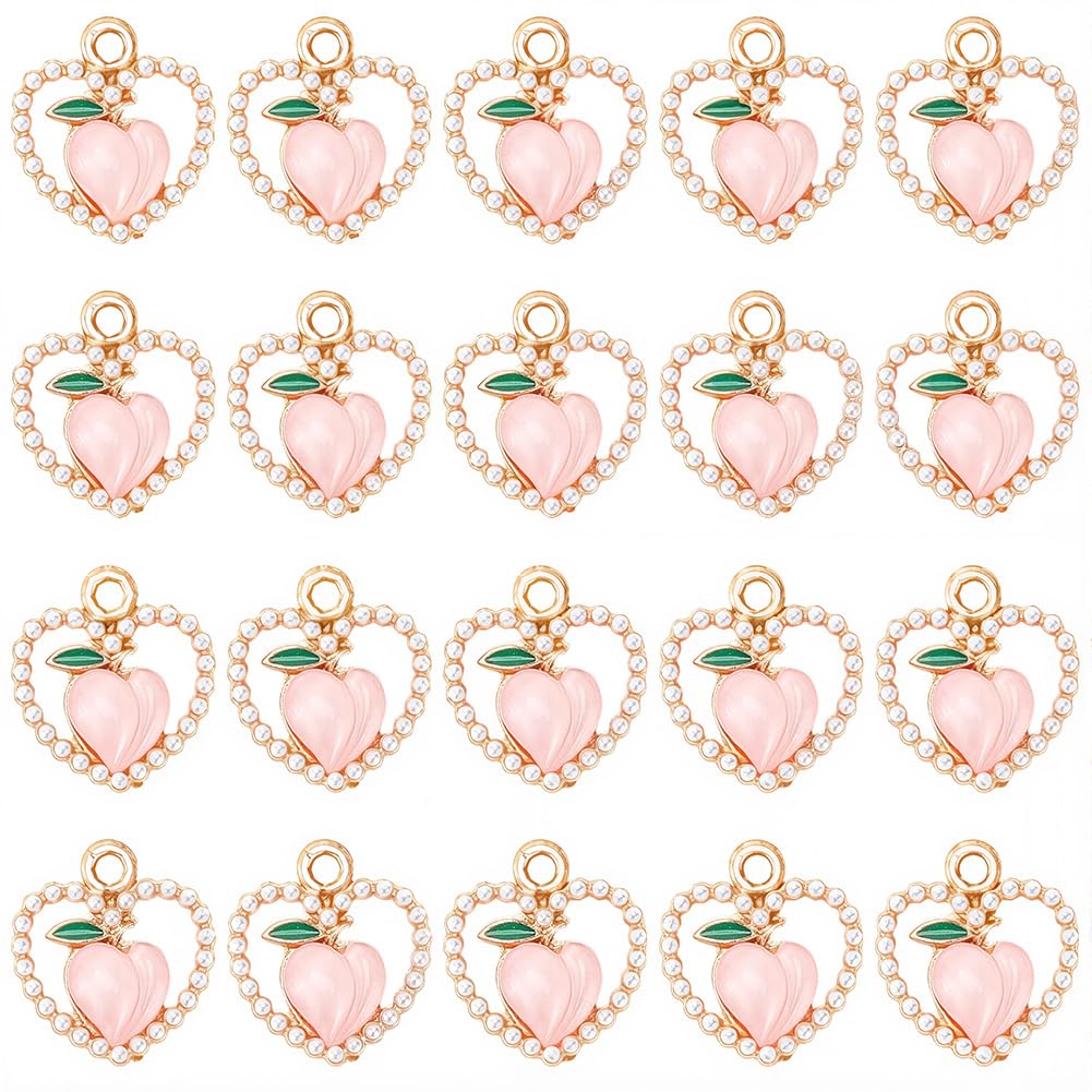 Pendentifs d'amour creux en alliage rose pour des finitions joaillerie