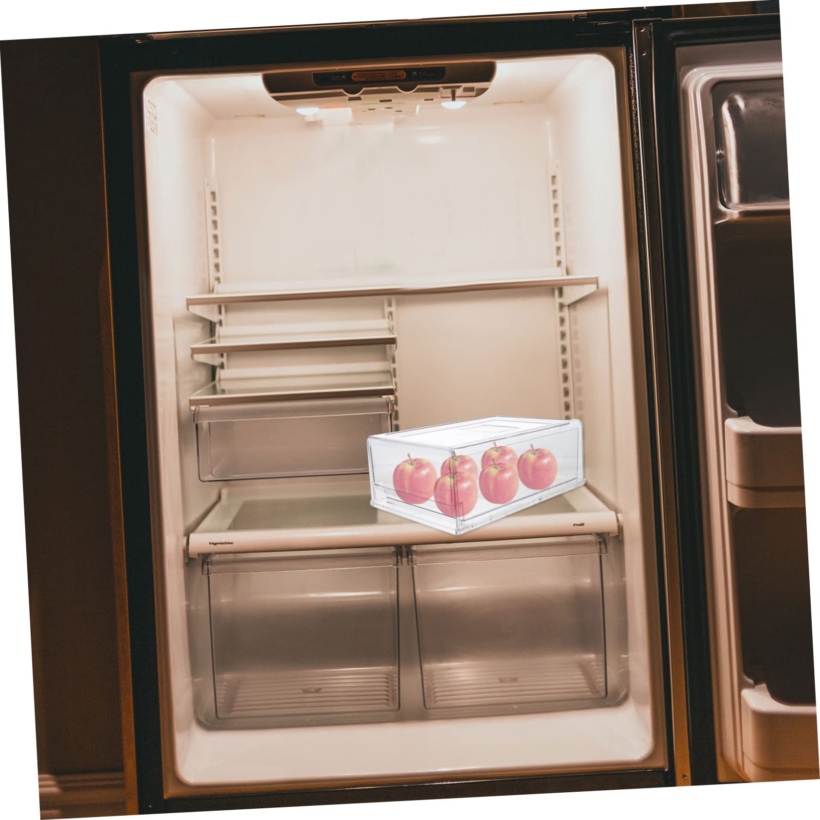 Caja Organizadora de Nevera Extraíble de Gran Resistente Antideslizante para Almacenamiento Práctico de Frutas Verduras y Alimentos Congelador y Cocina