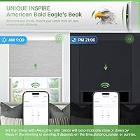 Vista 5 de Persianas motorizadas, persiana enrollable automática sin taladro, eléctrica inalámbrica para ventanas de interior, tela de tela, compatible