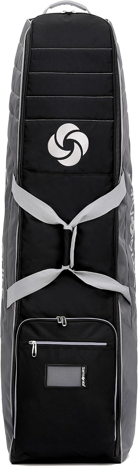 Samsonite Soft-Sided Golf Travel Bag with Heavy-Duty 600D Polyester, Additional Top Padding, Shoe/Accessory Pocket, Foldable
