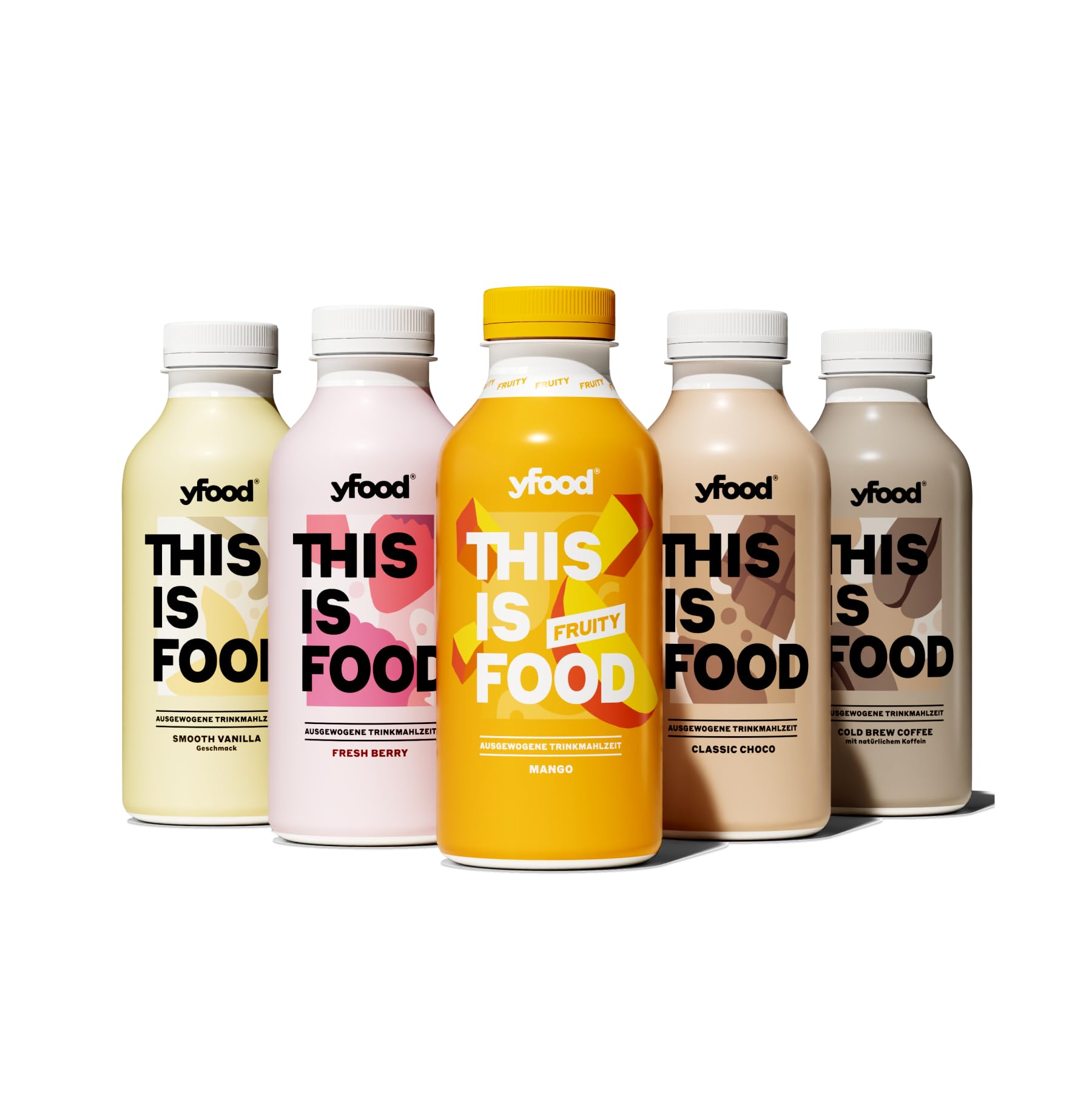 yfood Trinkmahlzeit Probierpaket Classic, 5 x 500ml, inkl. 1,25 € Pfand (5 x 500 ml, Probierpaket classic) - Vollwertig & ready-to-drink